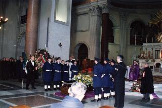 Roma, Chiesa del Sacro Cuore Immacolato di Maria: intervento del Presidente della Repubblica ai funerali dell'on. prof. Alfredo Covelli
