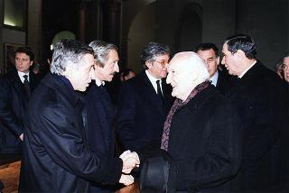 Roma, Chiesa del Sacro Cuore Immacolato di Maria: intervento del Presidente della Repubblica ai funerali dell'on. prof. Alfredo Covelli