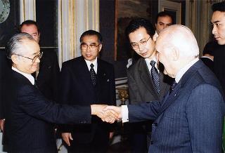 Il Presidente della Repubblica Oscar Luigi Scalfaro incontra Keizo Obuchi, Primo Ministro del Giappone
