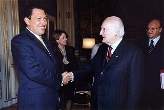 Incontro con il Presidente eletto della Repubblica del Venezuela Hugo Chavez Frias