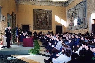 Intervento del Presidente della Repubblica alla presentazione del volume "La persecuzione degli ebrei durante il fascismo.Le leggi del 1938". Roma, Camera dei deputati