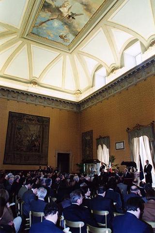 Intervento del Presidente della Repubblica alla presentazione del volume "La persecuzione degli ebrei durante il fascismo.Le leggi del 1938". Roma, Camera dei deputati
