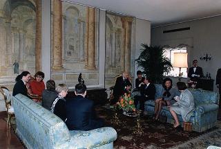 Incontro e successiva colazione con il Presidente dell'Irlanda signora Mary Mc Aleese e consorte