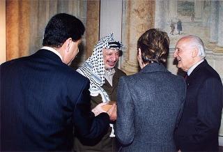 Incontro e successiva colazione con Yasser Arafat, Presidente dell'Autorità Nazionale Palestinese