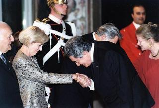 Pranzo in onore del Presidente della Repubblica di Lituania Valdas Adamkus e signora