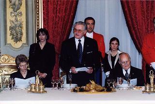 Pranzo in onore del Presidente della Repubblica di Lituania Valdas Adamkus e signora