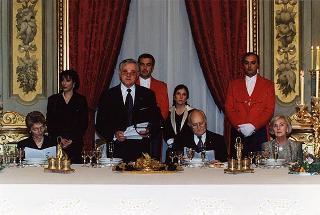 Pranzo in onore del Presidente della Repubblica di Lituania Valdas Adamkus e signora