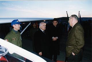 Monterotondo: intervento del Presidente della Repubblica alla presentazione del velivolo 450T della Ditta costruzioni aeronavali Arrow