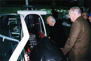 Monterotondo: intervento del Presidente della Repubblica alla presentazione del velivolo 450T della Ditta costruzioni aeronavali Arrow