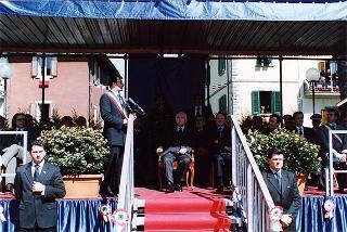 Quarrata (Pistoia): intervento del Presidente della Repubblica alla cerimonia d'inaugurazione del restaurato Monumento dedicato alle vittime di tutte le guerre