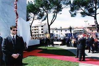 Quarrata (Pistoia): intervento del Presidente della Repubblica alla cerimonia d'inaugurazione del restaurato Monumento dedicato alle vittime di tutte le guerre