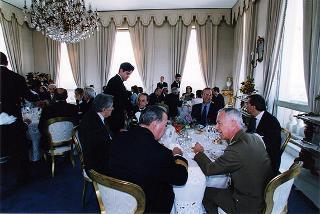 Incontro e successiva colazione con il Presidente della Repubblica Argentina Carlos Menem
