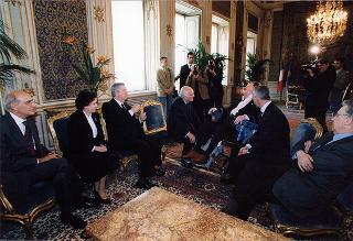 Il Presidente della Repubblica Oscar Luigi Scalfaro incontra Ambrogio Fogar