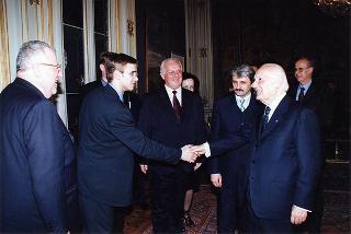 Il Presidente della Repubblica Oscar Luigi Scalfaro riceve la visita dell'on. Mikulas Dzurinda, Primo Ministro della Repubblica Slovacca
