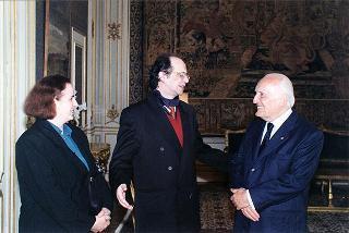 Il Presidente della Repubblica Oscar Luigi Scalfaro riceve il prof. Ibrahim Rugova
