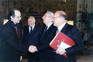 Il Presidente della Repubblica Oscar Luigi Scalfaro riceve il prof. Ibrahim Rugova