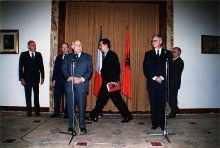 Visita ufficiale del Presidente della Repubblica Oscar Luigi Scalfaro in Albania