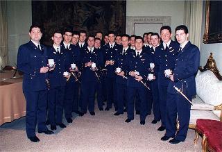 Incontro del Consigliere militare con una delegazione di ufficiali ed allievi dell'Accademia Aeronautica di Pozzuoli, in servizio di guardia d'onore al Palazzo del Quirinale