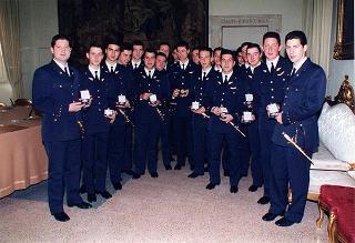 Incontro del Consigliere militare con una delegazione di ufficiali ed allievi dell'Accademia Aeronautica di Pozzuoli, in servizio di guardia d'onore al Palazzo del Quirinale
