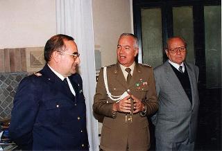 Cerimonia di saluto all'aiutante Giuseppe Rivellino e al sig. Mario Vaselli
