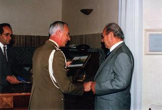 Cerimonia di saluto all'aiutante Giuseppe Rivellino e al sig. Mario Vaselli