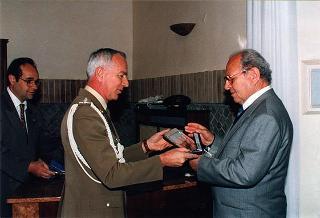 Cerimonia di saluto all'aiutante Giuseppe Rivellino e al sig. Mario Vaselli