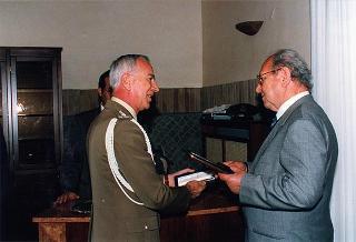 Cerimonia di saluto all'aiutante Giuseppe Rivellino e al sig. Mario Vaselli