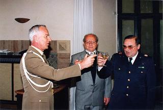Cerimonia di saluto all'aiutante Giuseppe Rivellino e al sig. Mario Vaselli