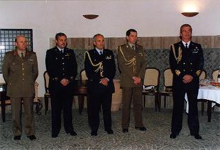 Cerimonia di saluto all'aiutante Giuseppe Rivellino e al sig. Mario Vaselli