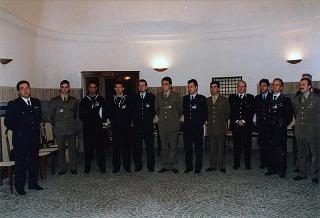 Cerimonia di saluto all'aiutante Giuseppe Rivellino e al sig. Mario Vaselli