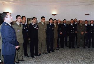 Cerimonia di saluto all'aiutante Giuseppe Rivellino e al sig. Mario Vaselli