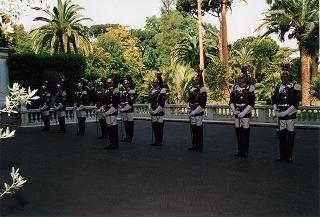 Corazzieri nei giardini