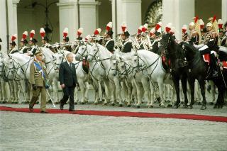 Giuramento del Presidente della Repubblica Carlo Azeglio Ciampi davanti al Parlamento in seduta comune e suo insediamento nel Palazzo del Quirinale