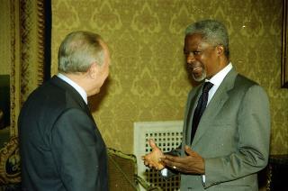 Incontro del Presidente della Repubblica Carlo Azeglio Ciampi con il Segretario generale delle Nazioni Unite Sua Eccellenza Kofi Annan