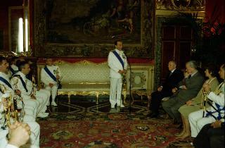 Incontro del Presidente della Repubblica Carlo Azeglio Ciampi con il  Capo di Stato Maggiore della Marina l'Ammiraglio di Squadra Umberto Guarnieri  in occasione della festa della Marina Militare