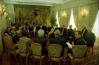 Incontro del Presidente della Repubblica Carlo Azeglio Ciampi con l'avv. Emilio Nicola Buccico, Presidente del Consiglio Nazionale Forense ed i componenti il Consiglio