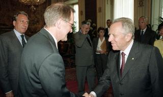 Il Presidente della Repubblica incontra Joseph Deiss, capo del Dipartimento Federale degli Affari Esteri della Confederazione Svizzera.