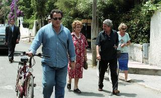 Il Presidente della Repubblica Carlo Azeglio Ciampi con moglie e figli a Santa Severa (Civitavecchia)