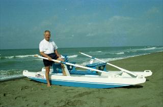 IL Presidente Ciampi sul pattino "Rimini" a Castelporziano