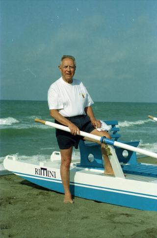IL Presidente Ciampi sul pattino "Rimini" a Castelporziano