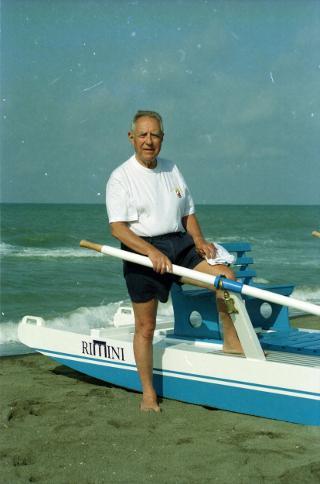 IL Presidente Ciampi sul pattino "Rimini" a Castelporziano