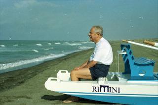 IL Presidente Ciampi sul pattino "Rimini" a Castelporziano