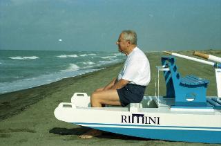 IL Presidente Ciampi sul pattino "Rimini" a Castelporziano