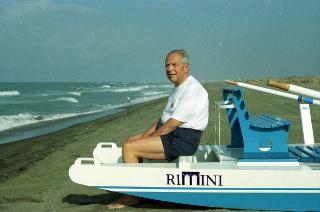 IL Presidente Ciampi sul pattino "Rimini" a Castelporziano