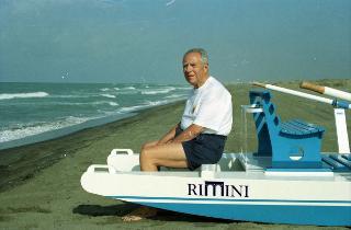 IL Presidente Ciampi sul pattino "Rimini" a Castelporziano
