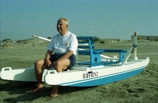 IL Presidente Ciampi sul pattino "Rimini" a Castelporziano