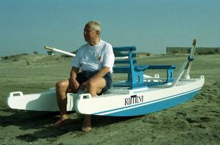 IL Presidente Ciampi sul pattino "Rimini" a Castelporziano