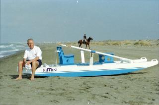 IL Presidente Ciampi sul pattino "Rimini" a Castelporziano