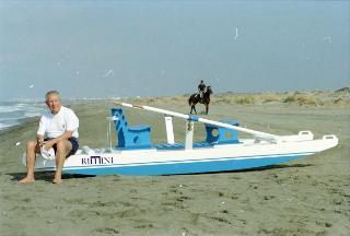 IL Presidente Ciampi sul pattino "Rimini" a Castelporziano