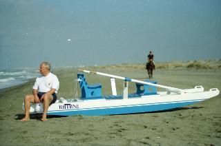 IL Presidente Ciampi sul pattino "Rimini" a Castelporziano